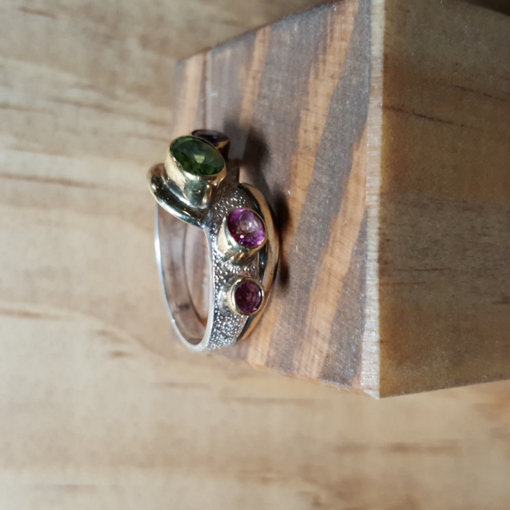 Multi-Gemstone Ring In Sterling Silver - image 3